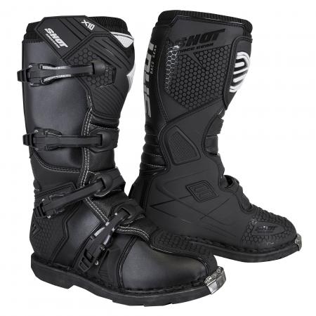 Bike IT-Shot X10 2.0 MX Boots Adult – Solid Black