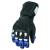Motorbike Motorcycle Leather Gloves Vented Hard Protective Waterproof Gloves Cowhide Leather with Amara Silicon BLUE