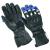 Motorbike Motorcycle Leather Gloves Vented Hard Protective Waterproof Gloves Cowhide Leather with Amara Silicon BLUE