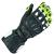 Motorbike Motorcycle Leather Gloves Vented Hard Protective Waterproof Gloves Cowhide Leather with Amara Silicon GREEN