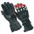 Motorbike Motorcycle Leather Gloves Vented Hard Protective Waterproof Gloves Cowhide Leather with Amara Silicon Red