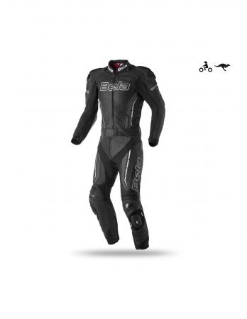 Bela Rocket Mix Kangaroo Man 2PC Leather Suit (Black/Anthracite)