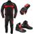 GUANTES Y ZAPATOS DE PIEL CON TRAJE MOTO PROFIRST (ROJO)