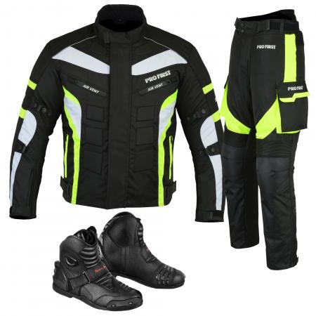 TRAJES PROFIRST TRAJE VERDE CON BOTA DE CUERO NEGRO