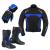 Profirst moto jacket leather shoes and matching gloves (blue)