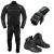 PROFIRST MOTO SUIT SCHWARZE LEDERHANDSCHUHE & SCHUHE (GRAU)