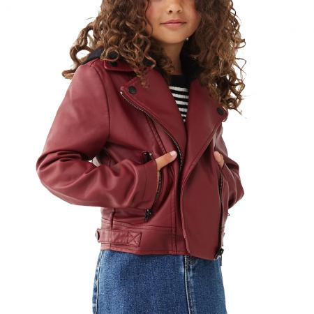 High Quality Girl Long Real Leather Jacket