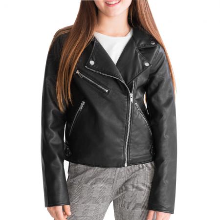 high quality Girl fashion leather jacket