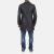 Manteau long en cuir homme