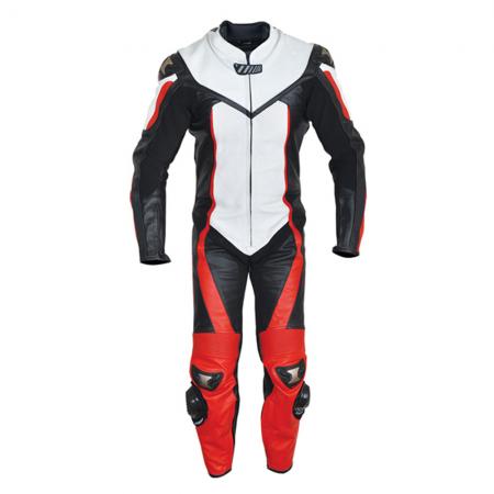 Precio barato al por mayor traje de carreras de motos de cuero / traje de cuero de motocicleta con logotipo personalizado