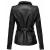 Moto Slim Fit Mode Kunstlederjacke Frauen