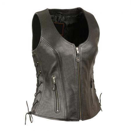 Gilet en cuir pour femme