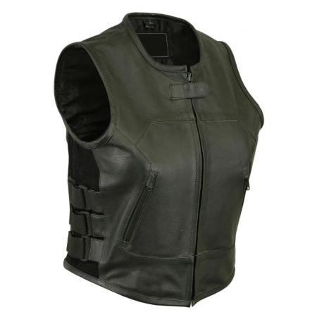 ladies leather vests fashion