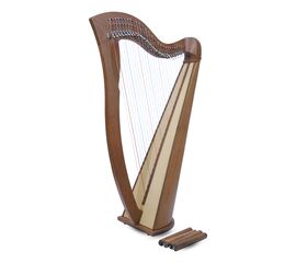 MUZIKKON MCHUGH HARP 27 STRING WALNUT ROUND BACK