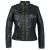 Fashion PU Leather Slim Zipper Long Sleeved Motorcycle Girl's Coat Jacket