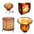 Himalayan Salt Lamp Pink Crystal Iron Basket Pink Salt with Power Cord and bulb