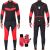 Leader Cycling Jersey & Style Bib Tight Set With Gloves Red/Black