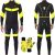 Leader Cycling Jersey & Bib Tight Set With Gloves Yellow/Black