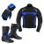 Profirst moto jacket leather shoes and matching gloves (blue)